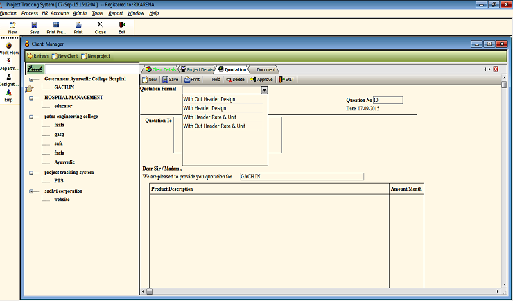 Quotation Manager